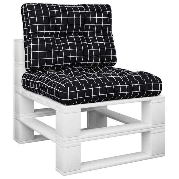 vidaXL pallehynder, 2 stk., sort ternet stof