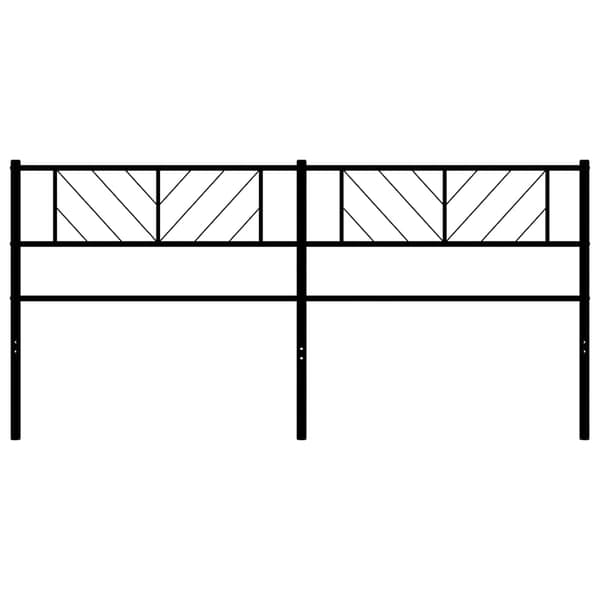 vidaXL metalsengegavl, sort, 193 cm