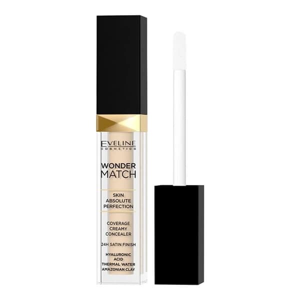 Eveline Wonder Match flydende concealer til ansigt og øjne - 01 Light 7ml