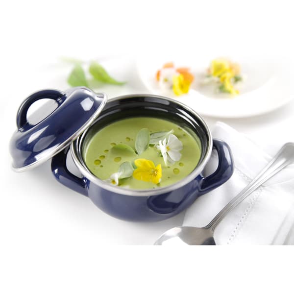 Suppe- og sovsekande med låg, blå, 0,5 l - Hendi 625804