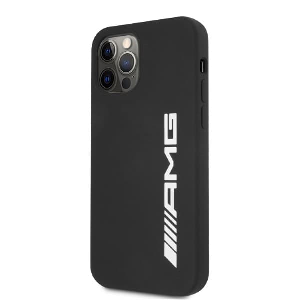 AMG Silikone Etui med Stort Logo til iPhone 12 Pro Max, Sort