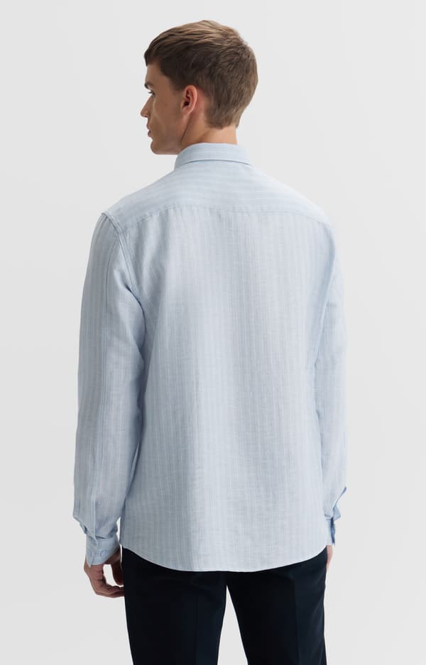 Stribet skjorte i regular fit L