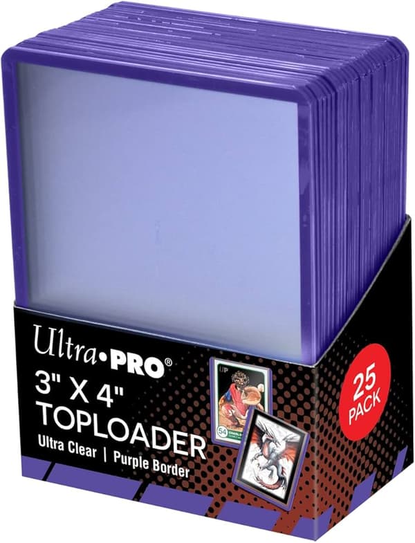 Ultra Pro Toploader 25-pak: 25 Premium Purple Border Toploader