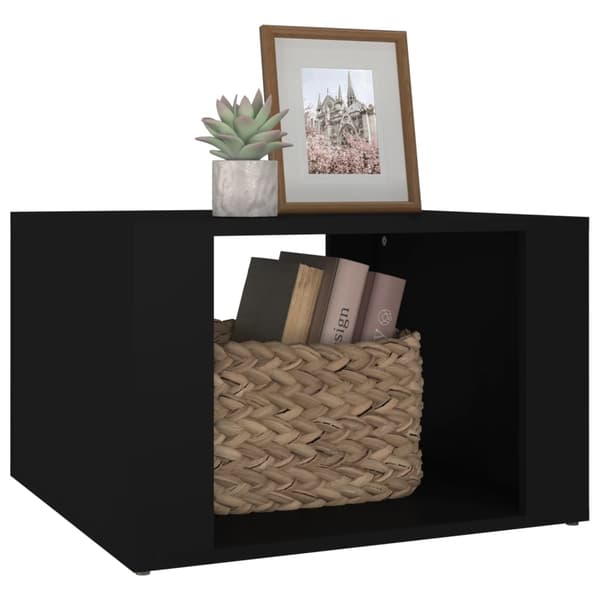 vidaXL sengebord, sort, 57x55x36 cm, træbaseret materiale