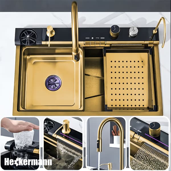 Heckermann B7546X Guldfärgad multifunktionell diskho