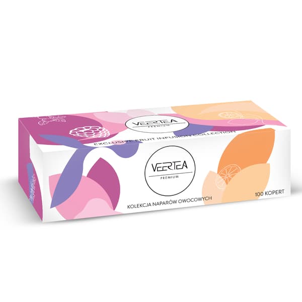 Veertea fruktinfusionsset 4 smaker 100 kuvert