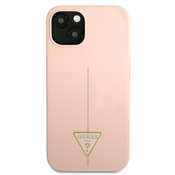 Guess Silikone Trekantet Logo Etui til iPhone 13 mini, pink