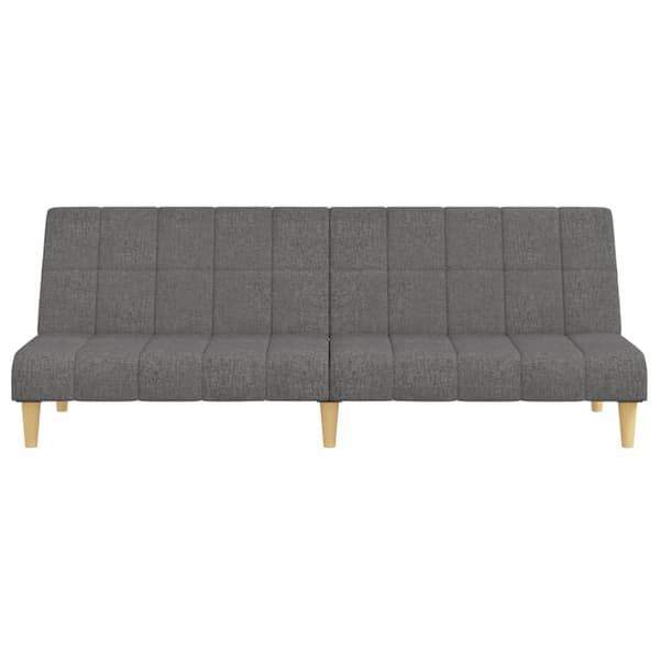 vidaXL 2-sits bäddsoffa, ljusgrå, klädd i tyg