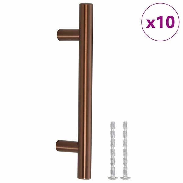 vidaXL skabsgreb 10 stk. bronze 96 mm rustfrit stål