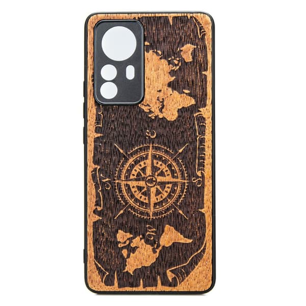 Xiaomi 12 Pro Træetui Wind Rose Merbau