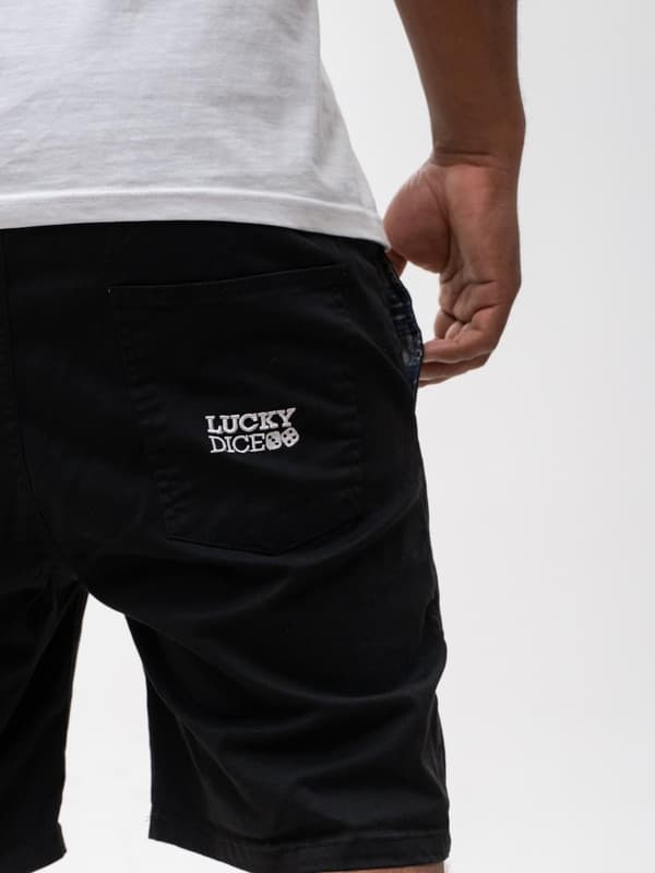 Sorte Lucky Dice LD klassiske shorts M