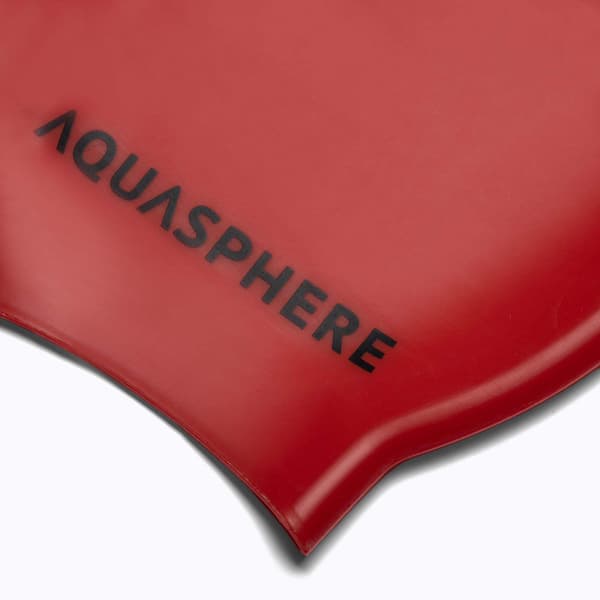 Aqua Sphere MP silikone enfarvede badehætte voksen rød