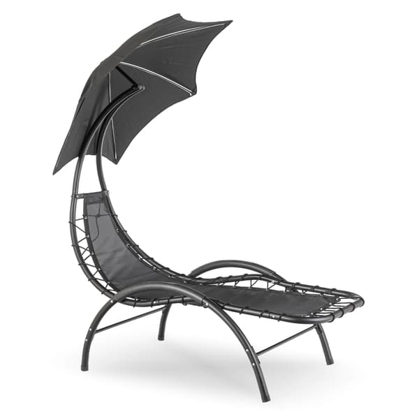 CARPA Sort haveliggestol med parasol