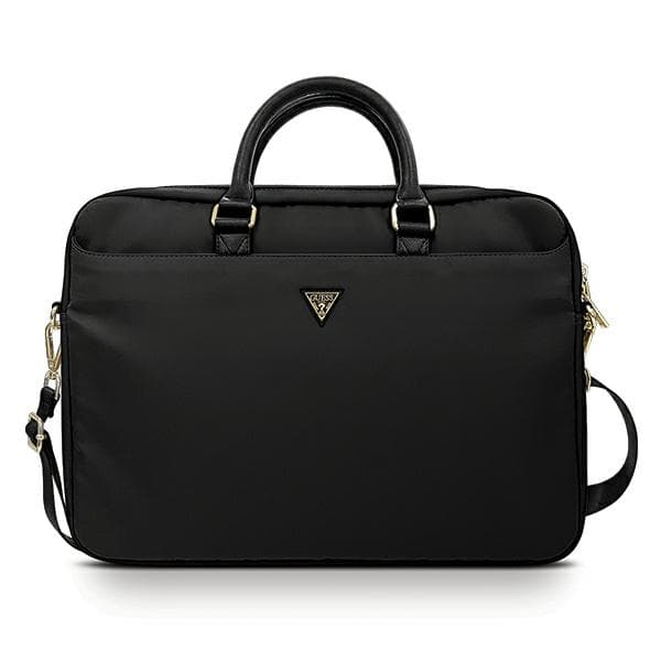 Guess Nylon Triangle Logo Laptoptaske til op til 16" Sort