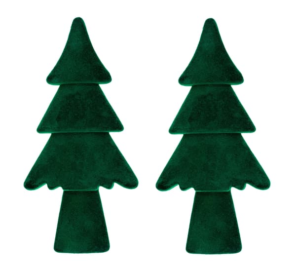 Flockade julgranar 33 cm 2 stycken CHO-33F Aliga