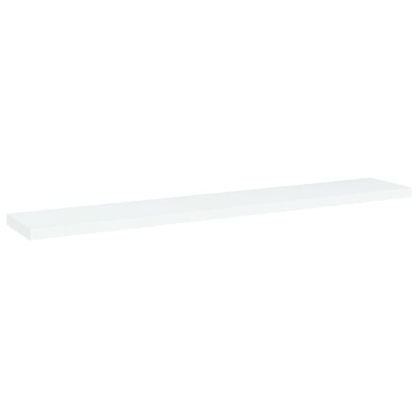 vidaXL bogreoler, 4 stk., hvide, 60x10x1,5 cm, spånplade