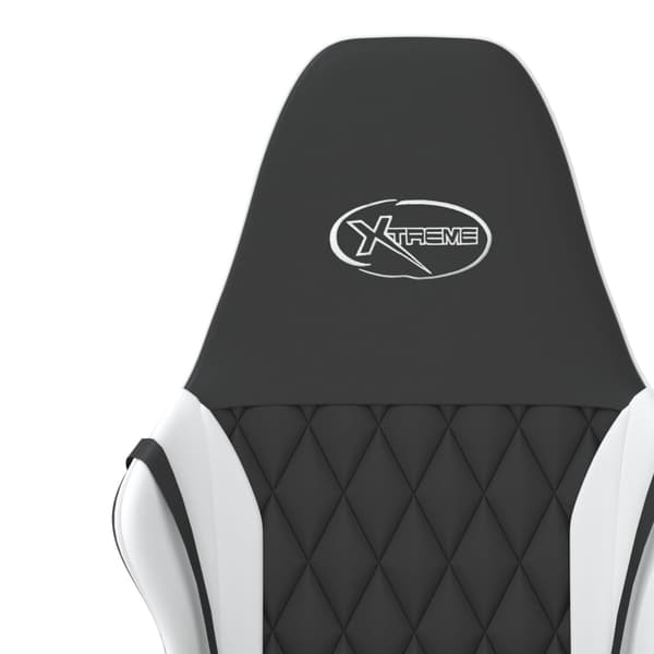 vidaXL gamingstol, sort og hvid, kunstlæder