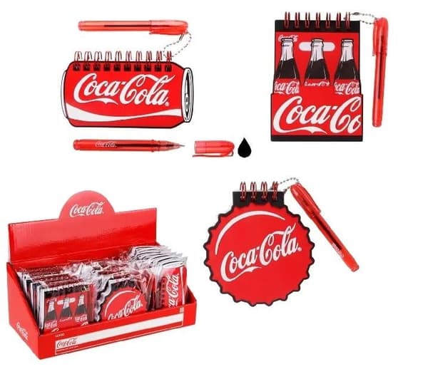 Coca-Cola notesbog med minipen MIX