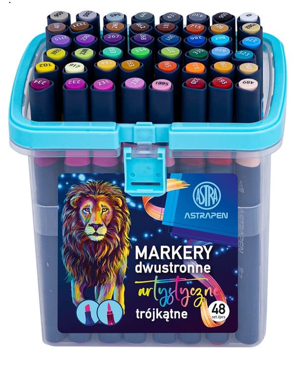 TRE-SIDEDE KUNSTTUSSER ASTRAPEN 48 FARVER