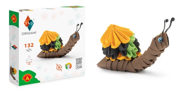 3D origami. Snegl.