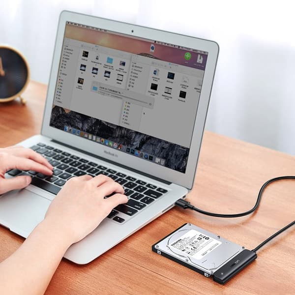 2.5'' SATA III 3.0 - USB-C HDD SSD -sovitin - musta