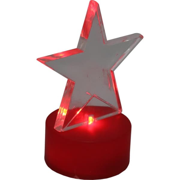 Punainen LED-akryylitähti - Joulukoriste