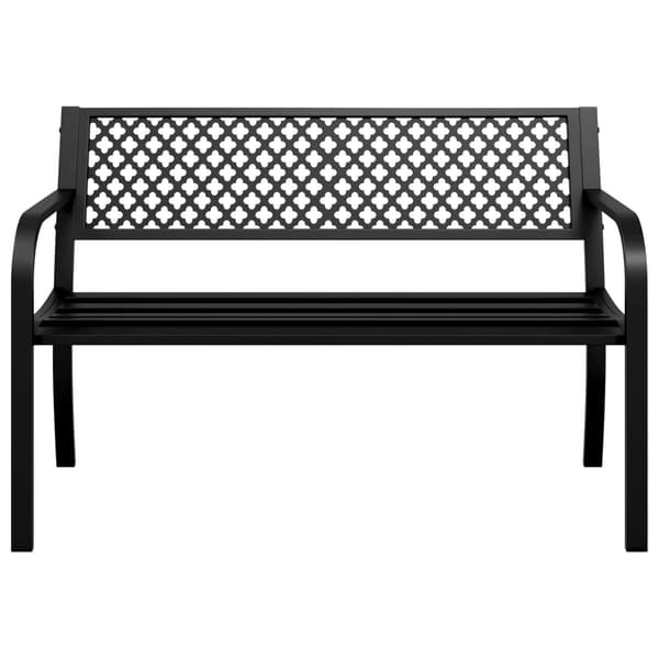 vidaXL havebænk 119 cm sort stål