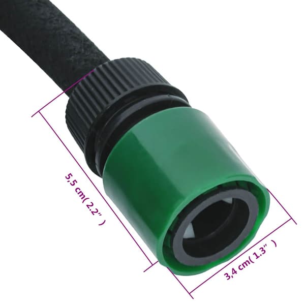 vidaXL haveslange sort 0,6" 100 m gummi