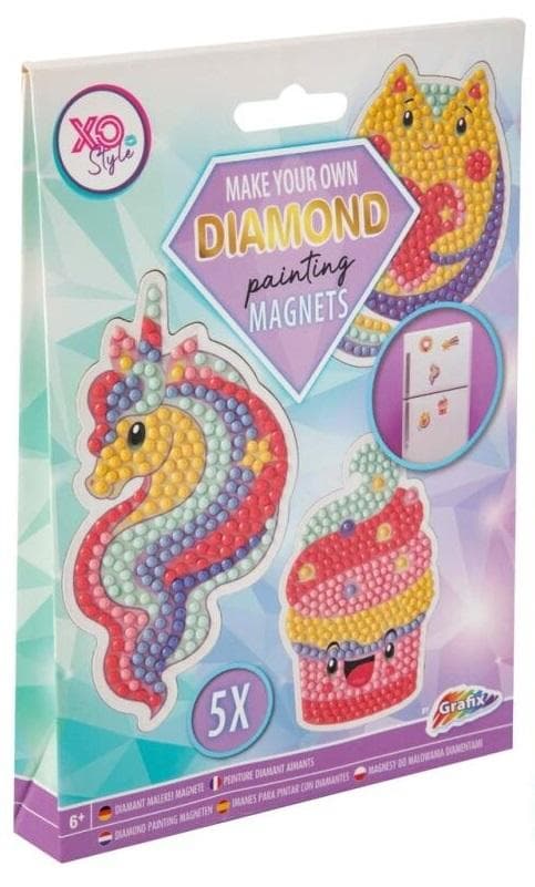 Diamantdekorerende magneter i XO-stil