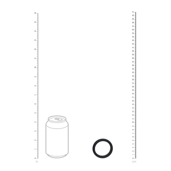 Bred O Silikone Penisring - L - 42mm - Sort