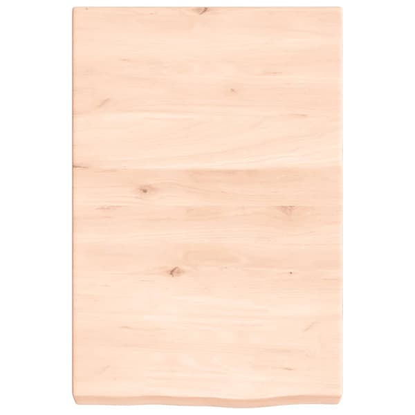 vidaXL hylde, 40x60x(2-6) cm, ubehandlet massivt egetræ