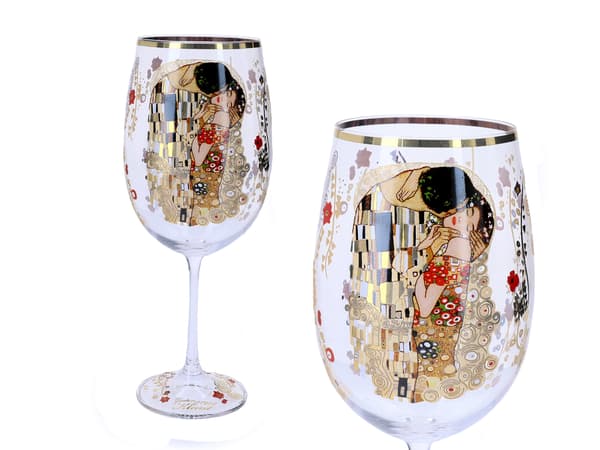 Vinglas - G. Klimt, Kysset (CARMANI)
