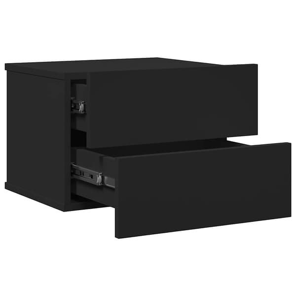 vidaXL sengebord sort 40 x 30 x 30 cm spånplade