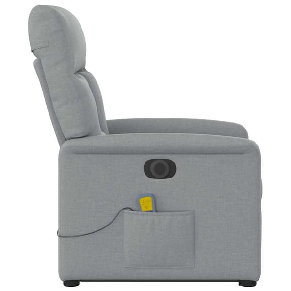 vidaXL Elektrisk lyftande massagefåtölj ljusgrå