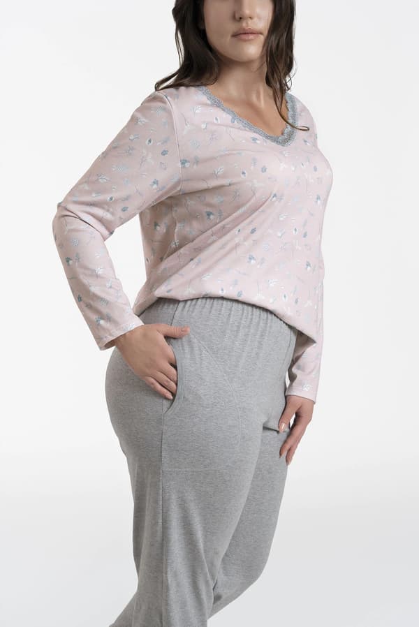 Simona dampyjamas, långärmad, långbyxor XXL
