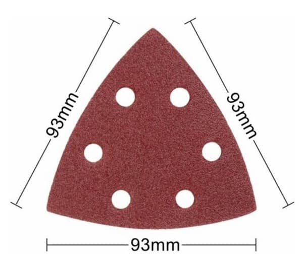 Delta kardborreslippapper 93x93 för trä, plast, färg, formatset