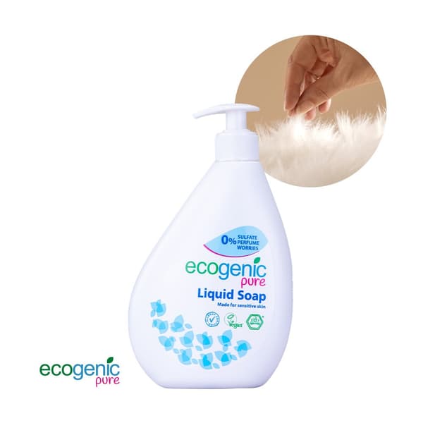 Ecogenic puhdas nestesaippua, hajusteeton, 500ml