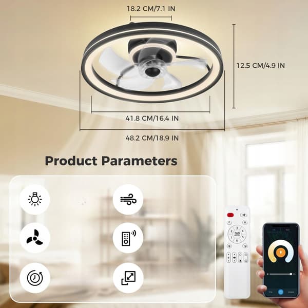 Moderne loftslampe med ventilator Loftslysekrone med ventilator