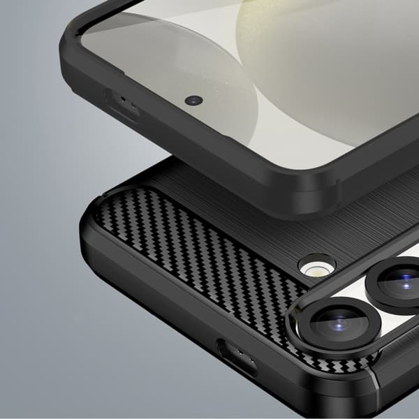 Fleksibelt silikone-etui til Google Pixel 10 Carbon Cover - sort
