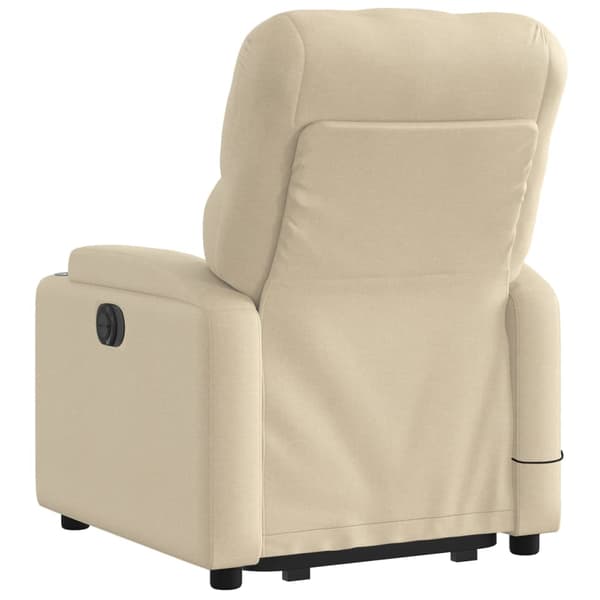 vidaXL Lyftbar massagefåtölj, elektrisk, vilstol, krämfärgad