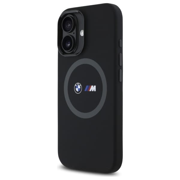 BMW M Silikone Trykt Ring MagSafe-cover til iPhone 16, Sort