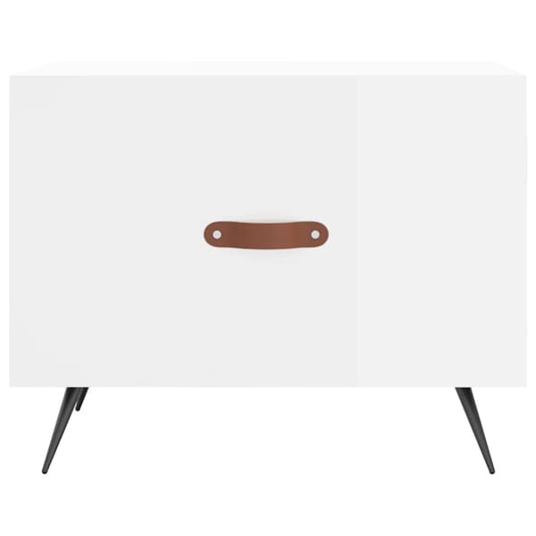 vidaXL Soffbord högglansvitt 50x50x40 cm