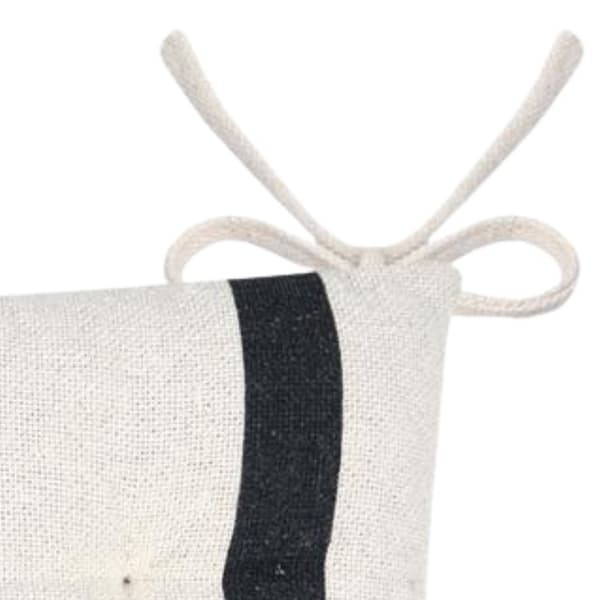 MANDUEL stolehynde 38x38 cm sorte striber