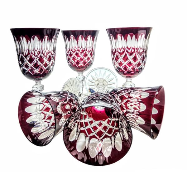 Rubin krystal vinglas 220ml Krata Olive