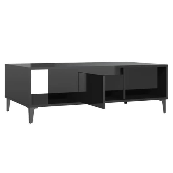 vidaXL sofabord højglans sort 103,5x60x35 cm