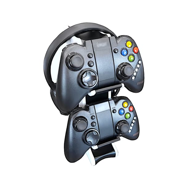 PS V1 Headset Controller Stand Sort og Hvid