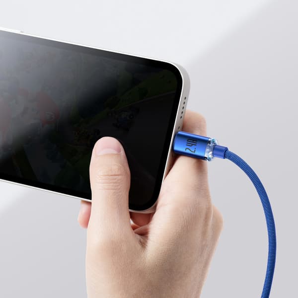 USB - Lightning-kabel för snabbladdning och dataöverföring 1,2 m blå