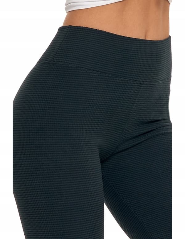 MORAJ ribbade leggings med hög midja, dam, S/M, grafitgrå