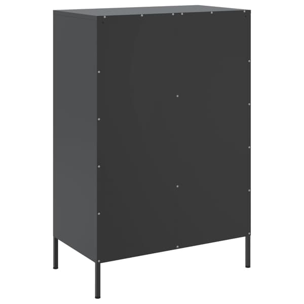 vidaXL skab, sort, 68x39x101,5 cm, stål
