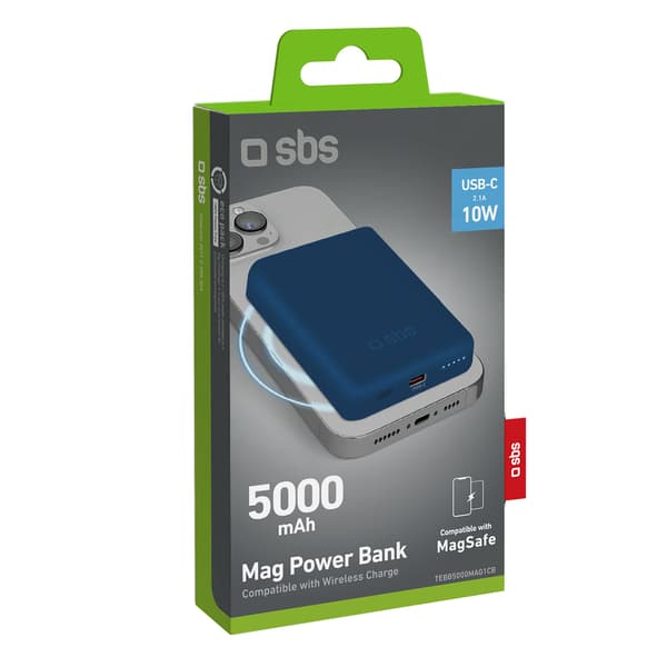 5000 mAh MagSafe Powerbank - Blå